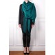 SEDA VERT, étole véritable Pashmina 100% cachemire réversible