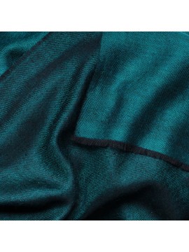 SEDA VERT, étole véritable Pashmina 100% cachemire réversible
