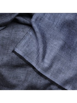 SEDA ARGENT, étole véritable Pashmina 100% cachemire réversible