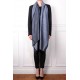 SEDA ARGENT, étole véritable Pashmina 100% cachemire réversible