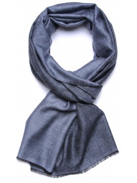 SEDA ARGENT, étole véritable Pashmina 100% cachemire réversible