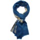 ZARI BLAU, Stola echter pashmina 100% handgewebter Kaschmir und lurex
