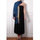 ZARI BLAU, Stola echter pashmina 100% handgewebter Kaschmir und lurex