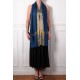 ZARI BLAU, Stola echter pashmina 100% handgewebter Kaschmir und lurex