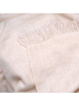 NYOMA IVOIRE, châle Pashmina épais 100% cachemire filé main