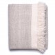NYOMA LIGHT BEIGE, handspun handwoven thick cashmere pashmina throw