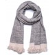 NYOMA GREY, handspun handwoven thick cashmere pashmina throw
