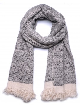 NYOMA GRIGIO, plaid Pashmina spessa 100% cashmere filata a mano