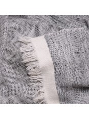 NYOMA GRIS, chal de pashmina gruesa 100% cachemira hilada a mano