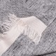 NYOMA GRIS, châle Pashmina épais 100% cachemire filé main