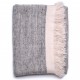 NYOMA GREY, handspun handwoven thick cashmere pashmina throw
