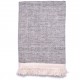 NYOMA GREY, handspun handwoven thick cashmere pashmina throw