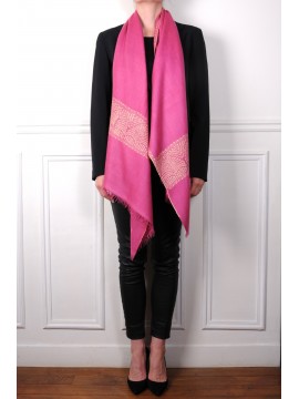 EMMA ROSA, echte Pashmina-Stola aus 100% Kaschmir, handbestickt