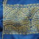 EMMA BLUE, hand-embroidered 100% cashmere pashmina stole