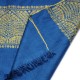 EMMA BLAU, echte Pashmina-Stola aus 100% Kaschmir, handbestickt