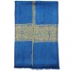 EMMA BLAU, echte Pashmina-Stola aus 100% Kaschmir, handbestickt