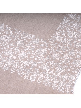 PATTY BEIGE, echte Pashmina-Stola aus 100% Kaschmir, handbestickt