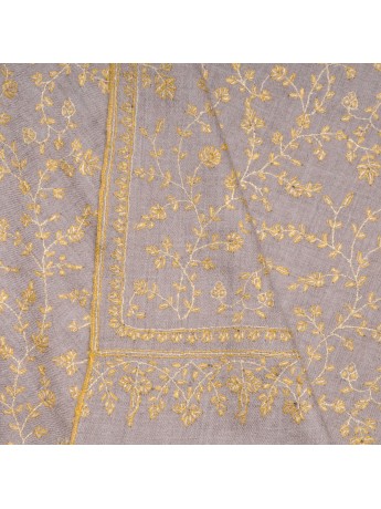 IDA OR, châle véritable pashmina 100% cachemire brodé main