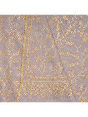 IDA ORO, scialle vera Pashmina 100% cashmere ricamata a mano