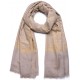 IDA OR, châle véritable pashmina 100% cachemire brodé main