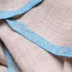 ELNA BLAU, echte handbestickte Pashmina-Stola 100% Kaschmir
