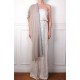 ELNA BLUE, real pashmina 100% cashmere with handmade embroideries
