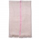 ELNA PINK, real pashmina 100% cashmere with handmade embroideries