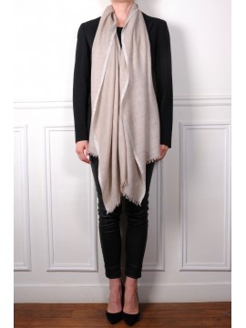 ELNA BIANCA, stola vera Pashmina 100% cashmere ricamata a mano