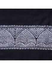 EMMA MIDDERNACHTBLAUW, handgeborduurde 100% kasjmier pashmina stola