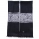 EMMA NIGHT, hand-embroidered 100% cashmere pashmina stole