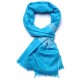 EMMA TURQUOISE, hand-embroidered 100% cashmere pashmina stole