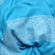 EMMA TURQUOISE, hand-embroidered 100% cashmere pashmina stole