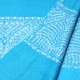 EMMA TURQUOISE, hand-embroidered 100% cashmere pashmina stole