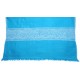 EMMA TURQUOISE, hand-embroidered 100% cashmere pashmina stole