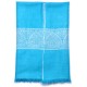 EMMA TURQUOISE, hand-embroidered 100% cashmere pashmina stole