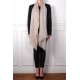 LINA BEIGE en GOUD, 100% cashmere handgeborduurde pashmina stola