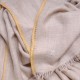 LINA BEIGE en GOUD, 100% cashmere handgeborduurde pashmina stola