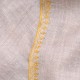 LINA BEIGE en GOUD, 100% cashmere handgeborduurde pashmina stola