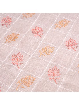 ARIEL BEIGE, étole véritable pashmina 100% cachemire brodé main