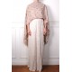 ARIEL BEIGE, étole véritable pashmina 100% cachemire brodé main