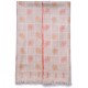 ARIEL BEIGE, étole véritable pashmina 100% cachemire brodé main