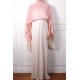 JULIA CREMA, stola vera Pashmina 100% cashmere ricamata a mano