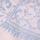 ZOE BLAUE, echte handbestickte Pashmina-Stola 100% Kaschmir