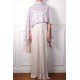 ZOE BLAUW, echte Pashmina stola 100% handgeborduurd cashmere