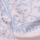 ZOE BLAUE, echte handbestickte Pashmina-Stola 100% Kaschmir