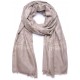 LARA BEIGE, scialle Pashmina ricamato a mano in 100% cashmere