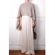 LARA BEIGE, scialle Pashmina ricamato a mano in 100% cashmere