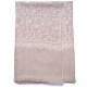 LARA BEIGE, scialle Pashmina ricamato a mano in 100% cashmere