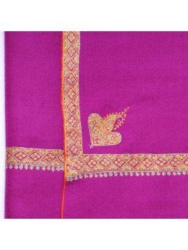 ASHLEY ROSE, châle véritable pashmina 100% cachemire brodé main