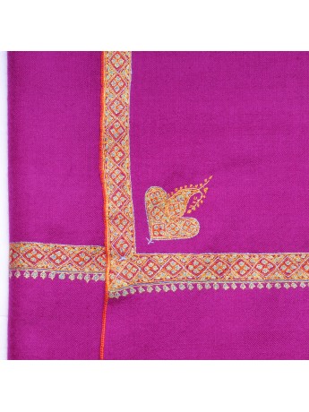 ASHLEY ROSE, châle véritable pashmina 100% cachemire brodé main